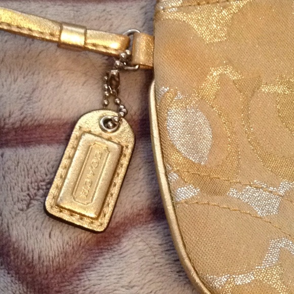 Gold and silver Coach wristlet - Picture 2 of 3